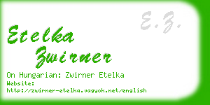etelka zwirner business card